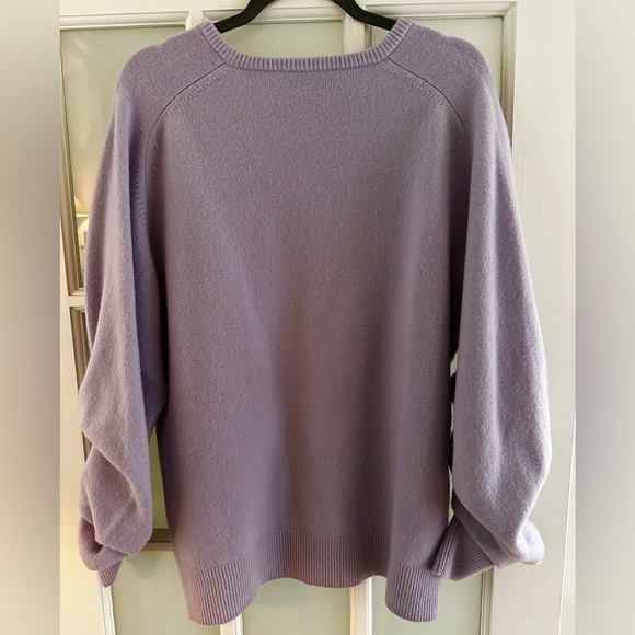 Tory Burch Lavender V-Neck Sweater - Picture 3 of 6
